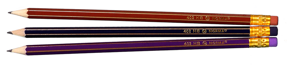 Олівець графітний NORMA (402N), HB, 189мм, з ластиком, шестигранний